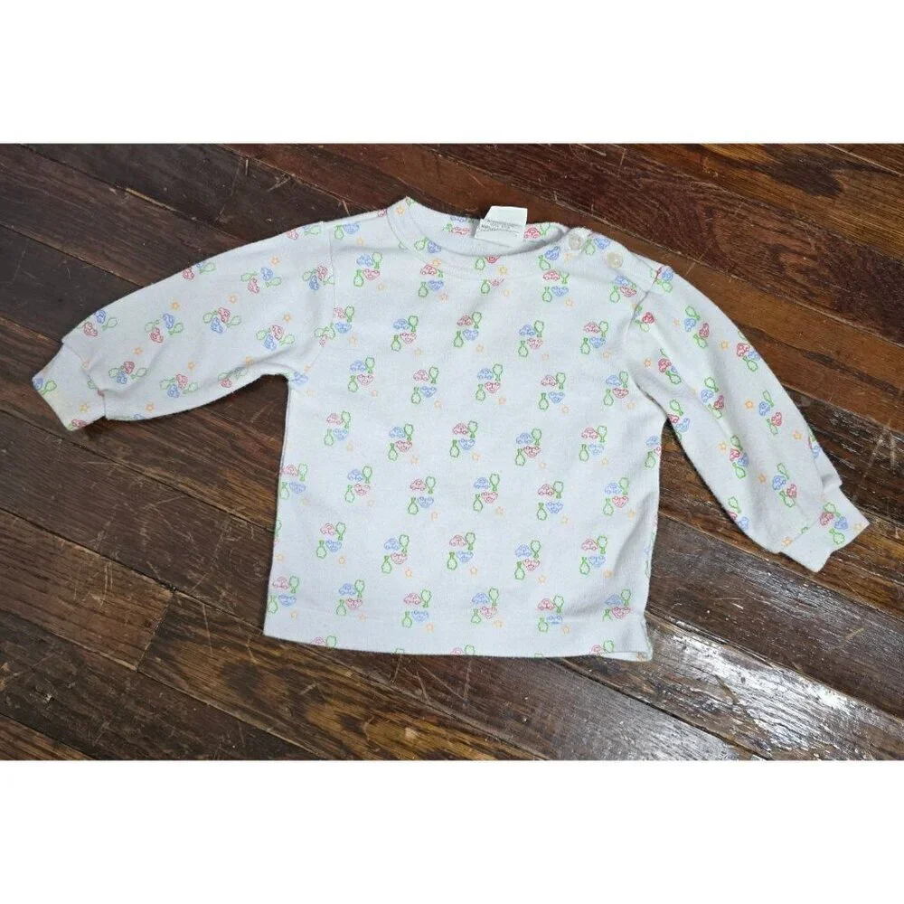 Vintage 90s Mayfair Truck Car Print Long Sleeve T-shirt